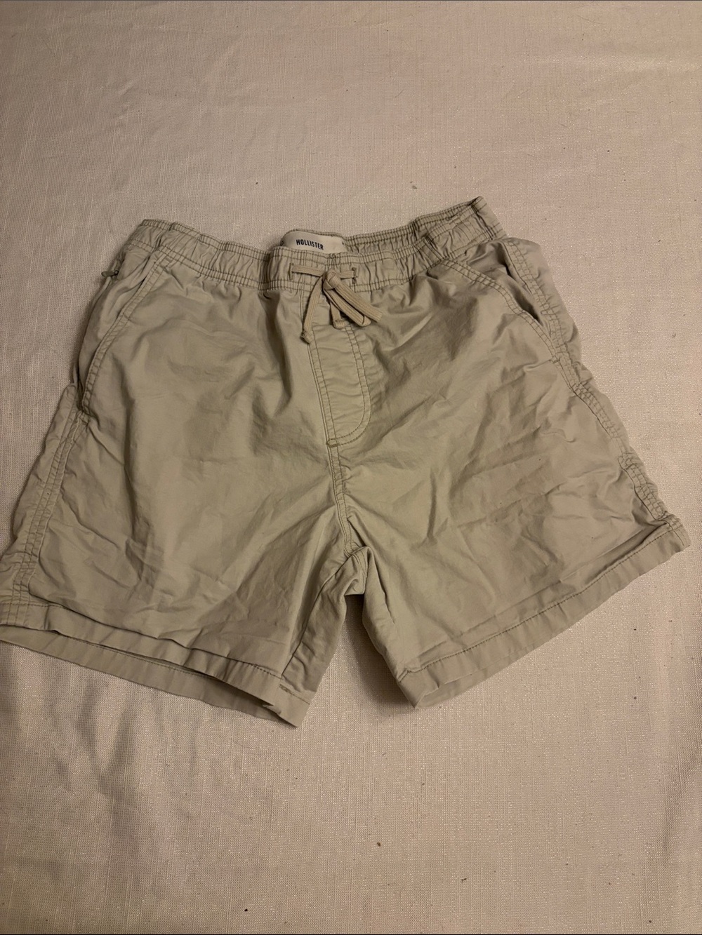 Hollister Men's Drawstring Hybrid Shorts - Light Beige